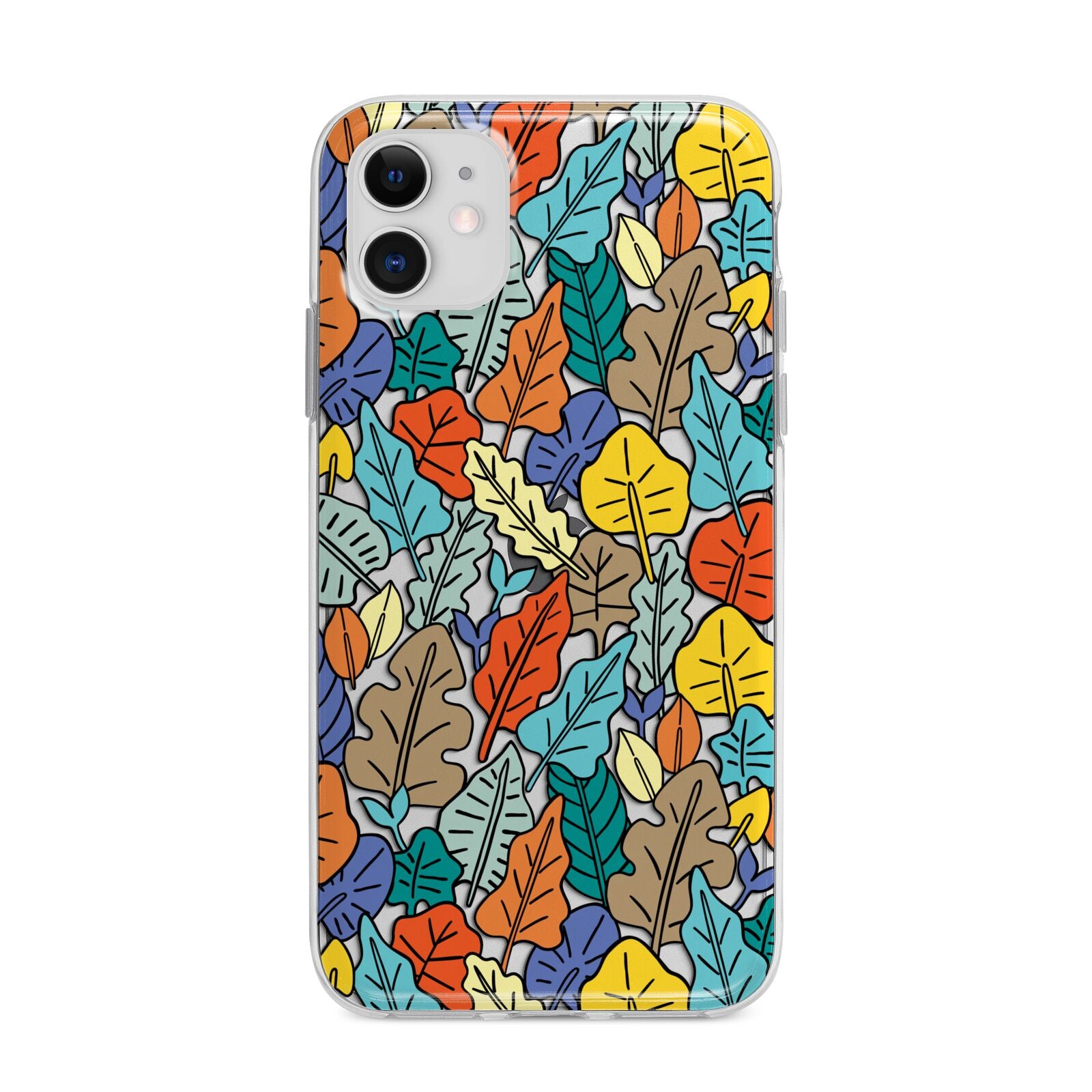 Autumn Leaves Apple iPhone 11 in White with Bumper Case