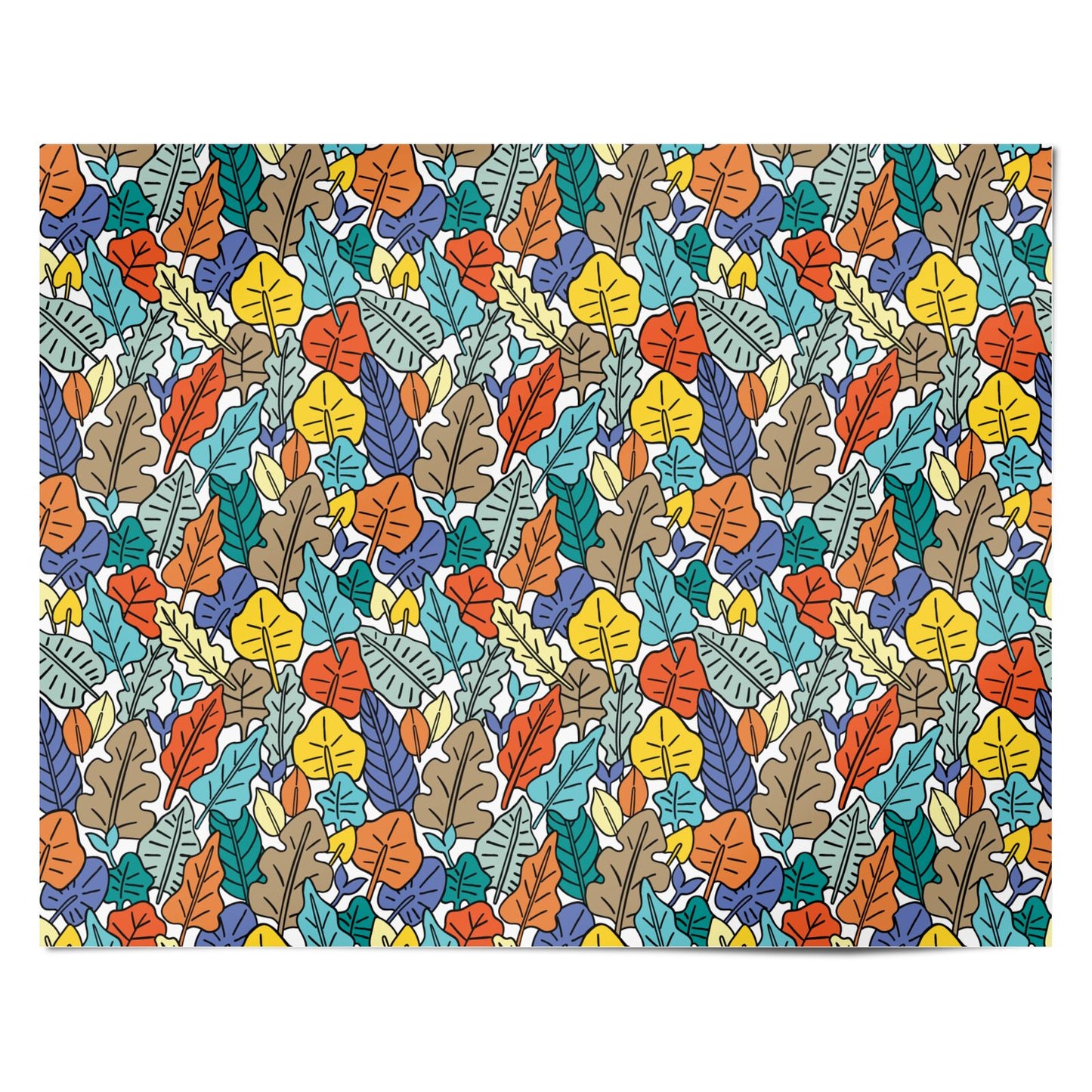 Autumn Leaves Personalised Wrapping Paper Alternative