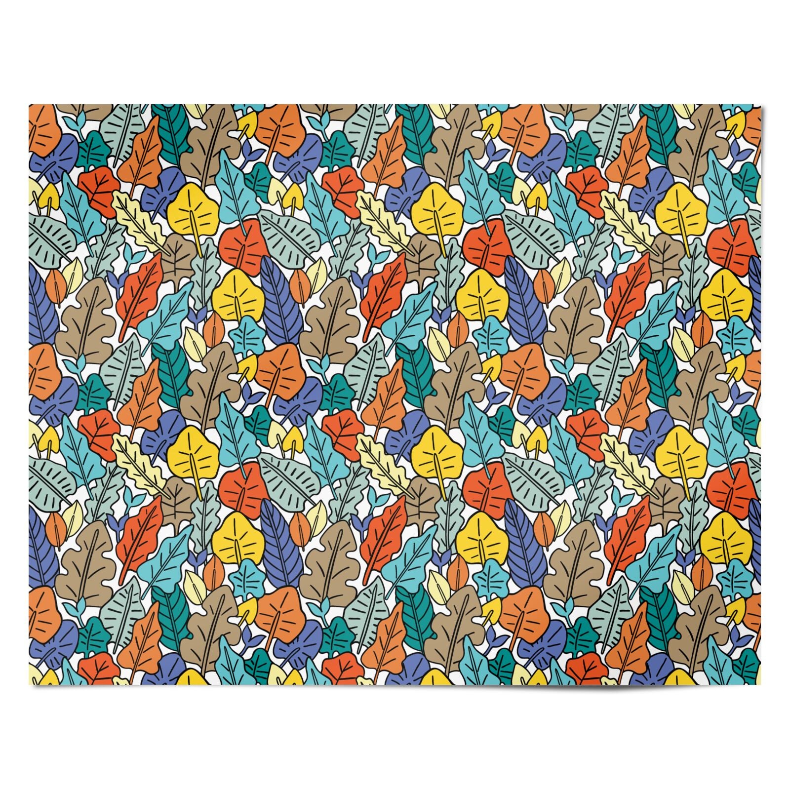 Autumn Leaves Personalised Wrapping Paper Alternative