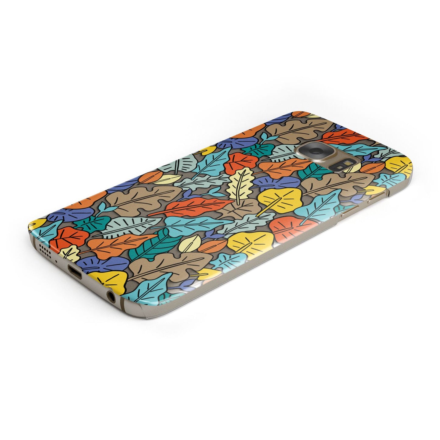 Autumn Leaves Protective Samsung Galaxy Case Angled Image