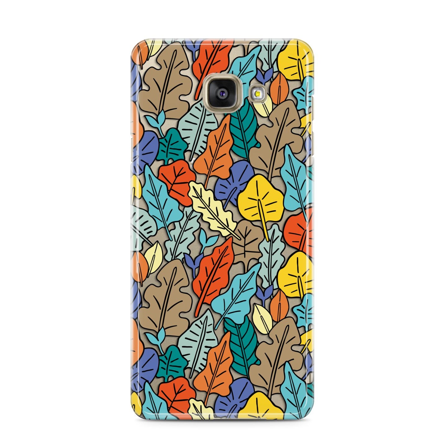 Autumn Leaves Samsung Galaxy A3 2016 Case on gold phone