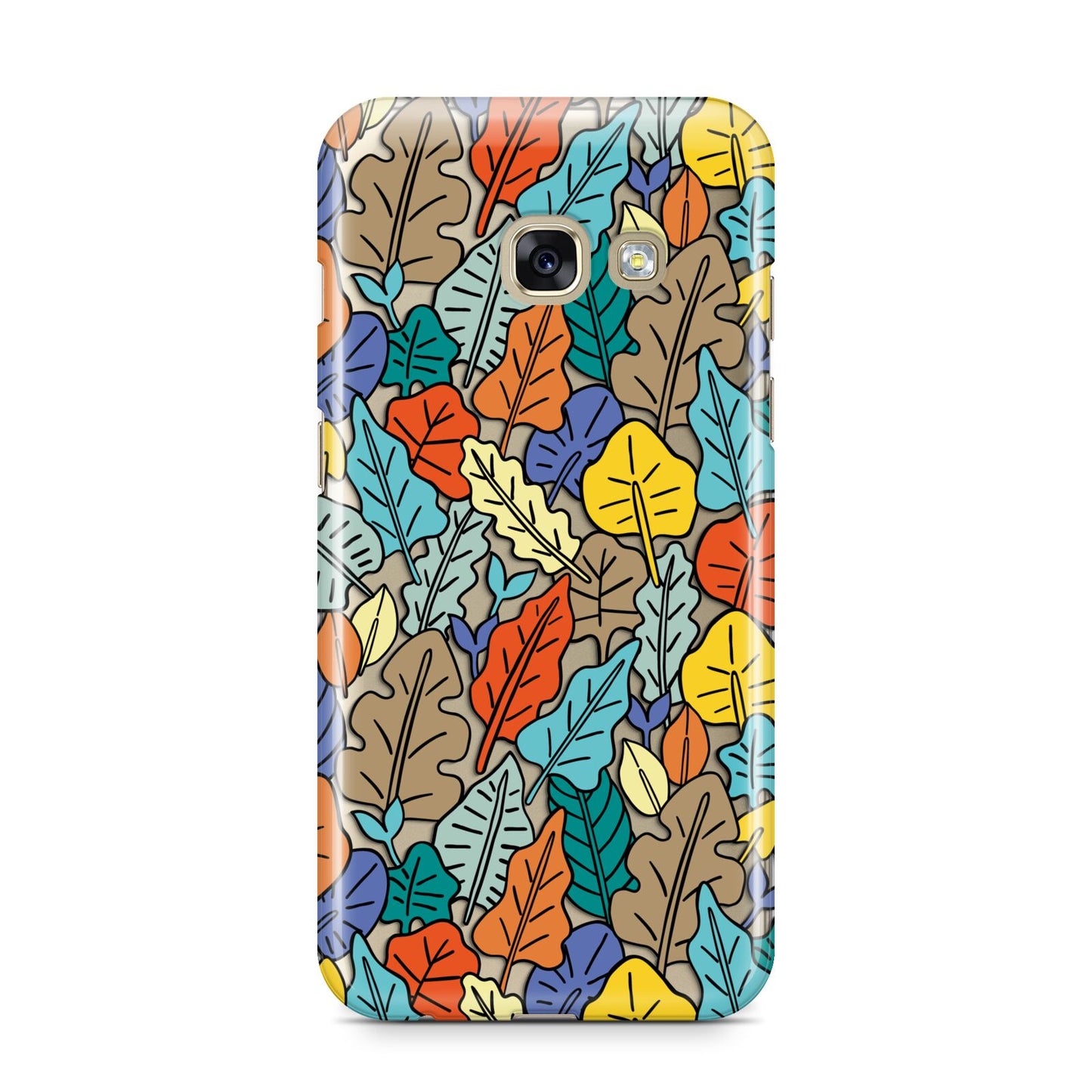 Autumn Leaves Samsung Galaxy A3 2017 Case on gold phone