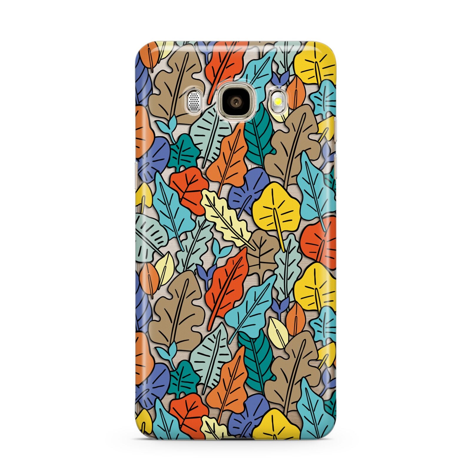 Autumn Leaves Samsung Galaxy J7 2016 Case on gold phone