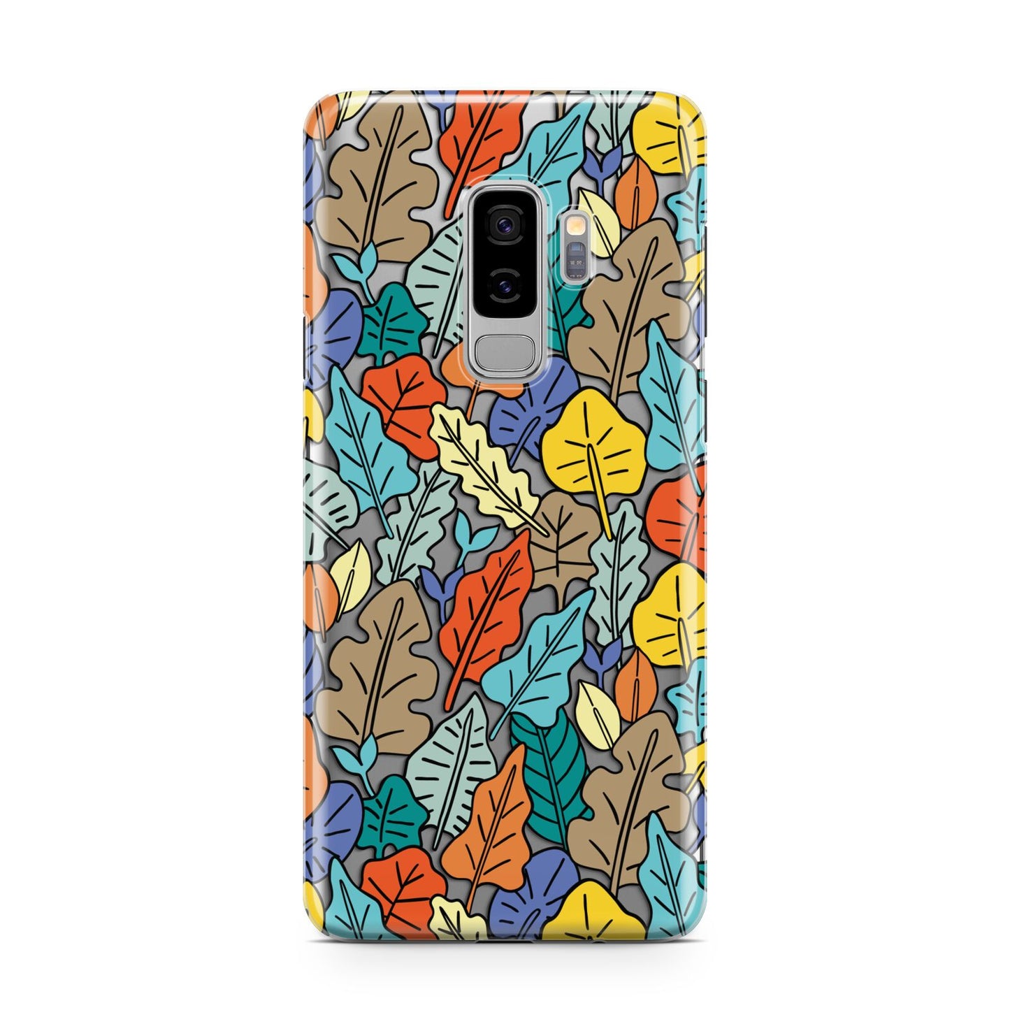 Autumn Leaves Samsung Galaxy S9 Plus Case on Silver phone