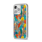 Autumn Leaves iPhone 14 Pro Max Clear Tough Case Silver Angled Image
