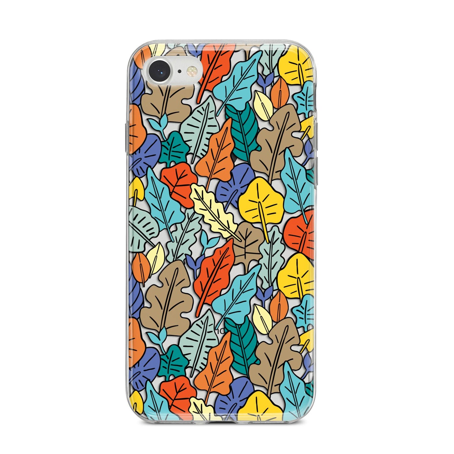 Autumn Leaves iPhone 8 Bumper Case on Silver iPhone