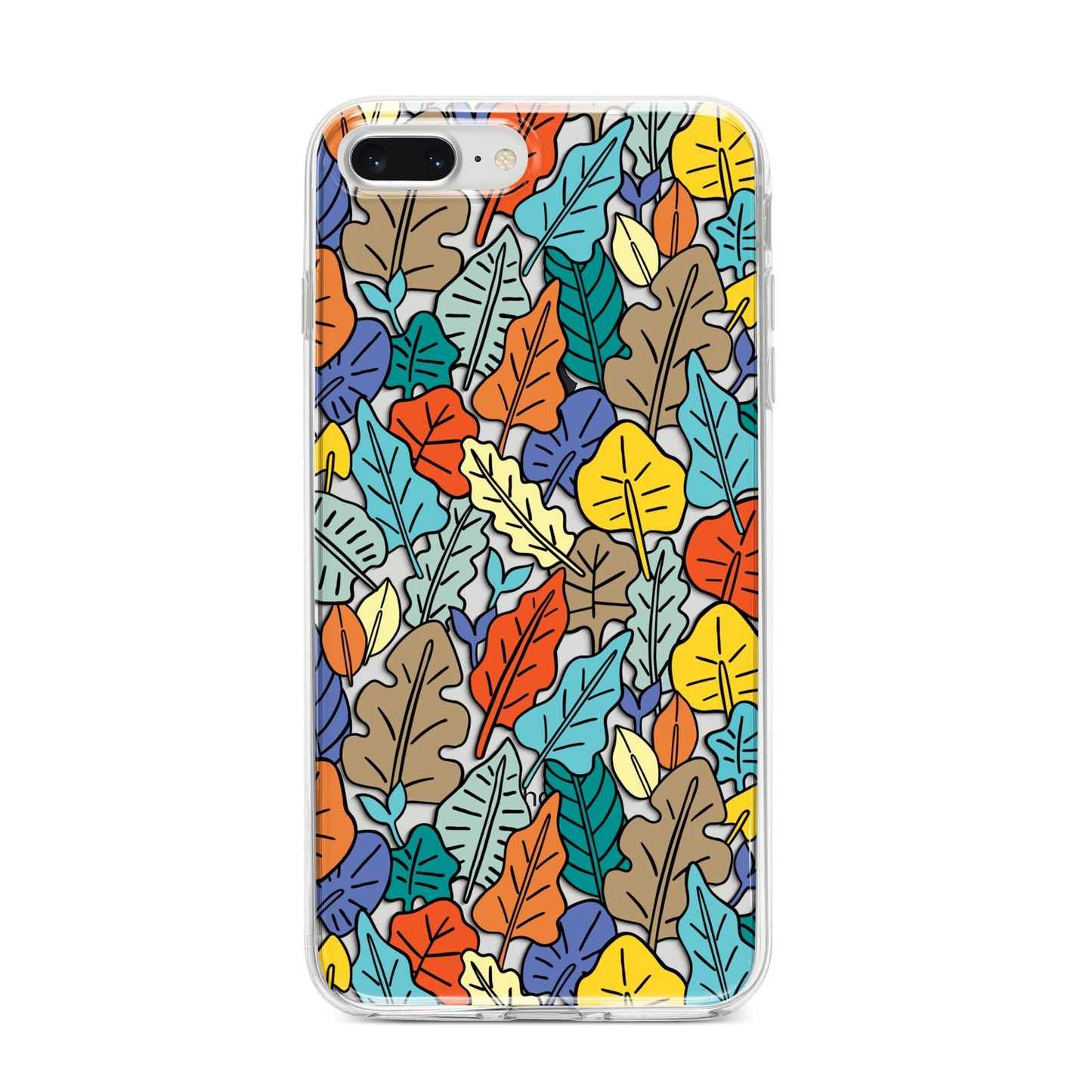 Autumn Leaves iPhone 8 Plus Bumper Case on Silver iPhone