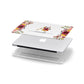 Autumn Watercolour Flowers with Initial Apple MacBook Case in Detail