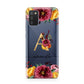 Autumn Watercolour Flowers with Initial Samsung A02s Case