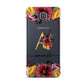 Autumn Watercolour Flowers with Initial Samsung Galaxy Alpha Case