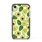 Avocado Apple iPhone XR Impact Case Black Edge on Silver Phone