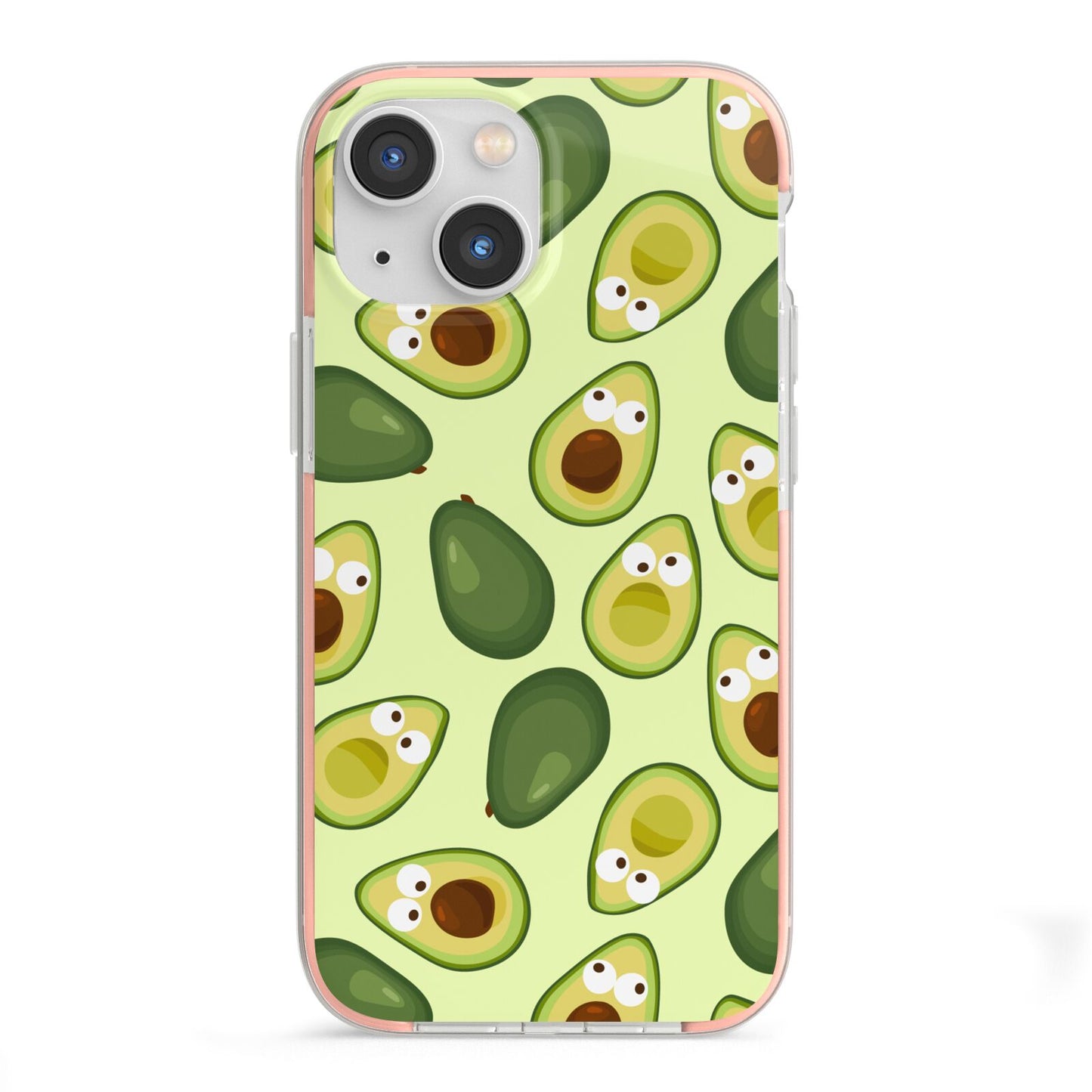Avocado iPhone 13 Mini TPU Impact Case with Pink Edges