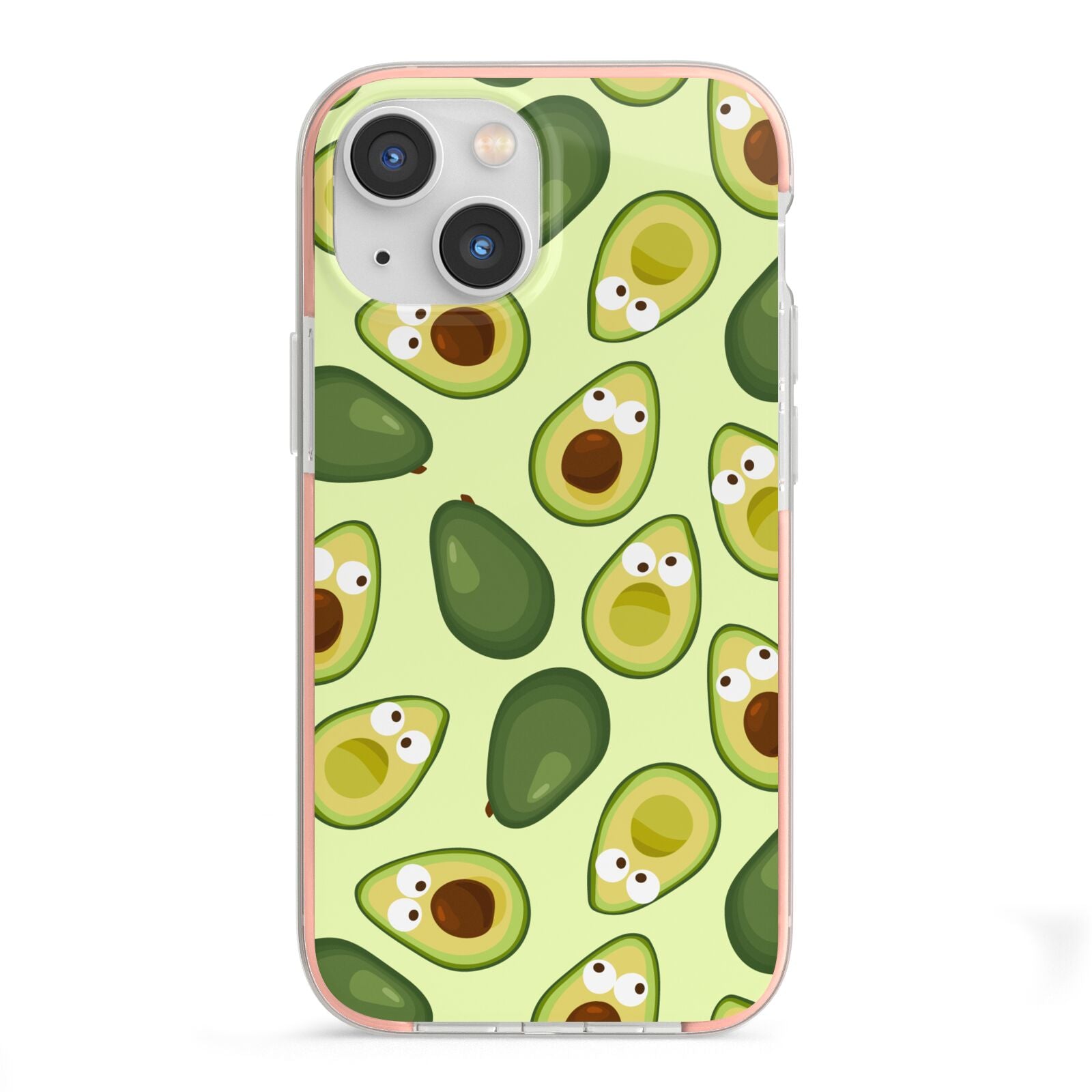 Avocado iPhone 13 Mini TPU Impact Case with Pink Edges