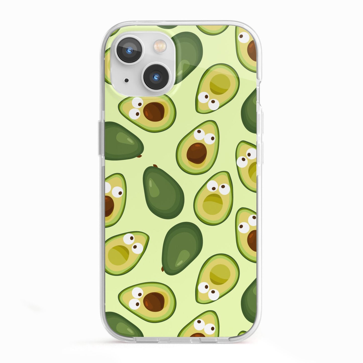 Avocado iPhone 13 TPU Impact Case with White Edges