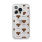 Azawakh Icon with Name iPhone 14 Pro Glitter Tough Case Silver