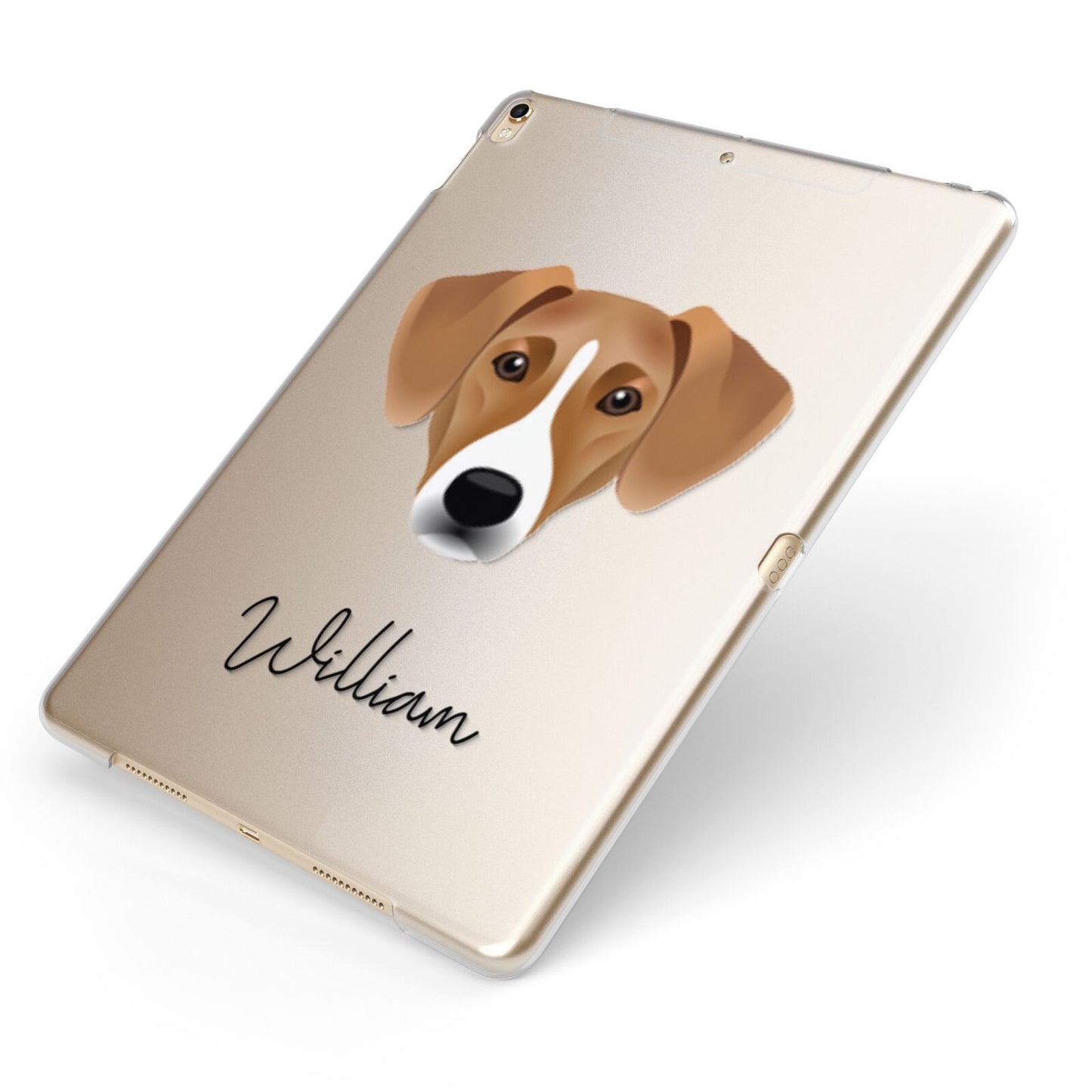 Azawakh Personalised Apple iPad Case on Gold iPad Side View