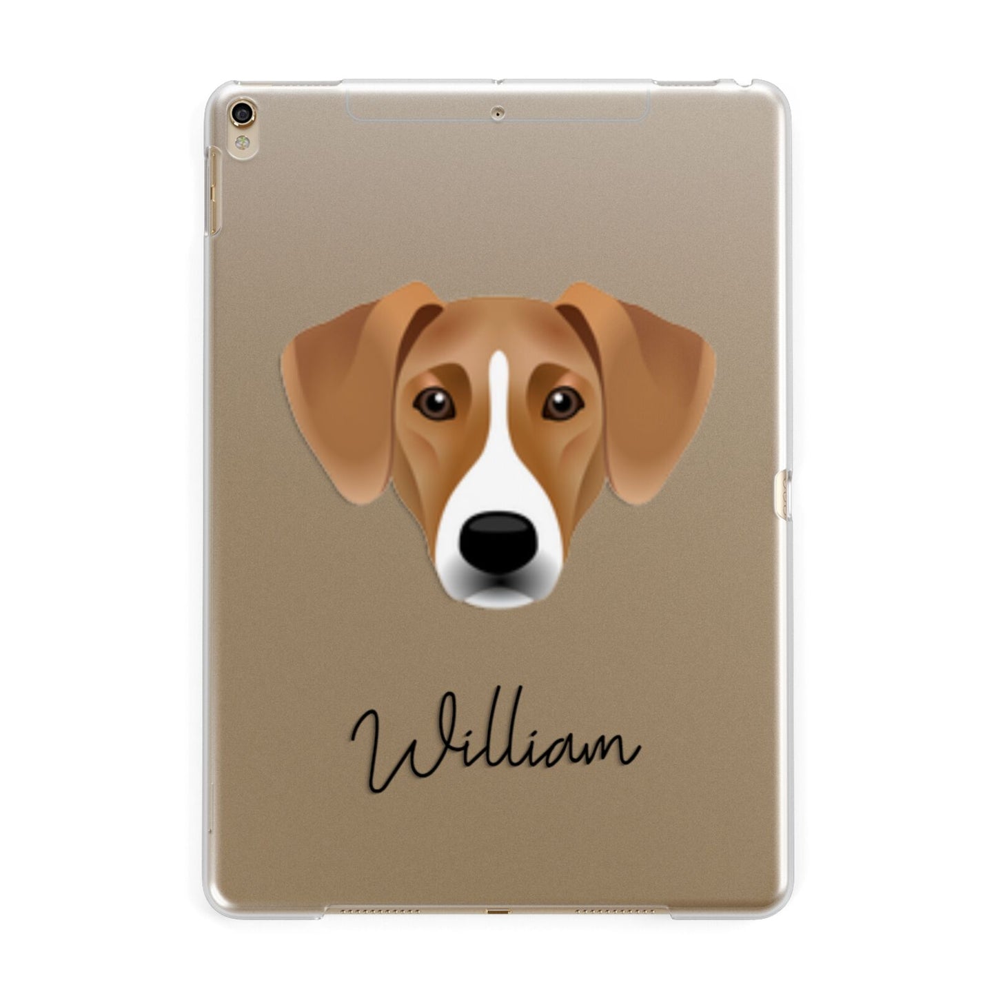 Azawakh Personalised Apple iPad Gold Case