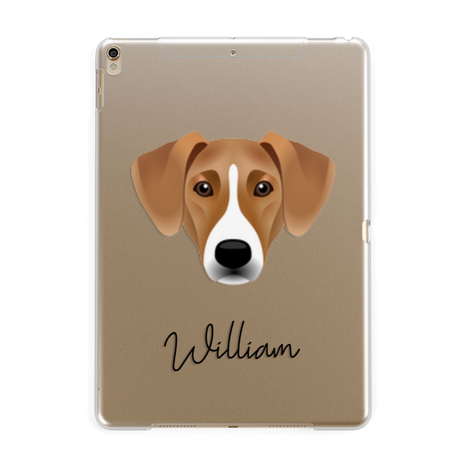Azawakh Personalised Apple iPad Gold Case