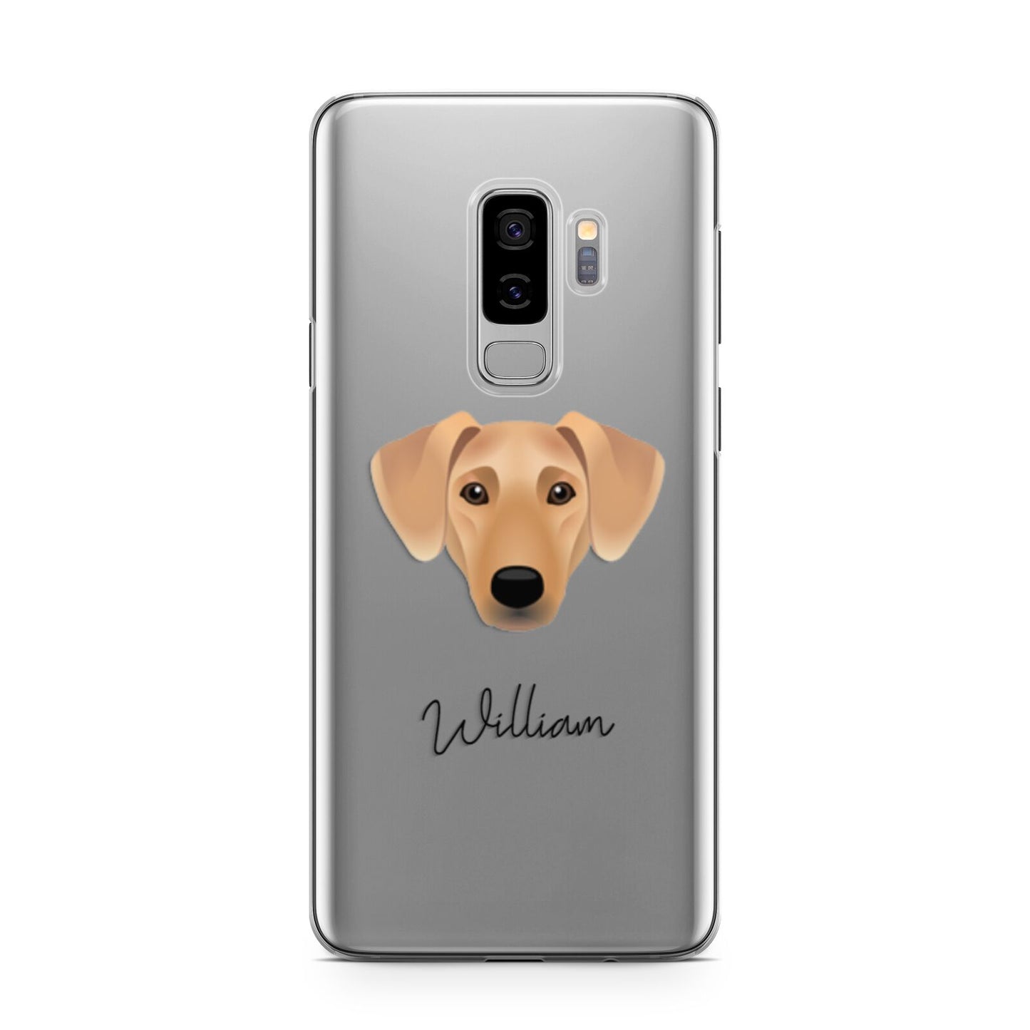 Azawakh Personalised Samsung Galaxy S9 Plus Case on Silver phone