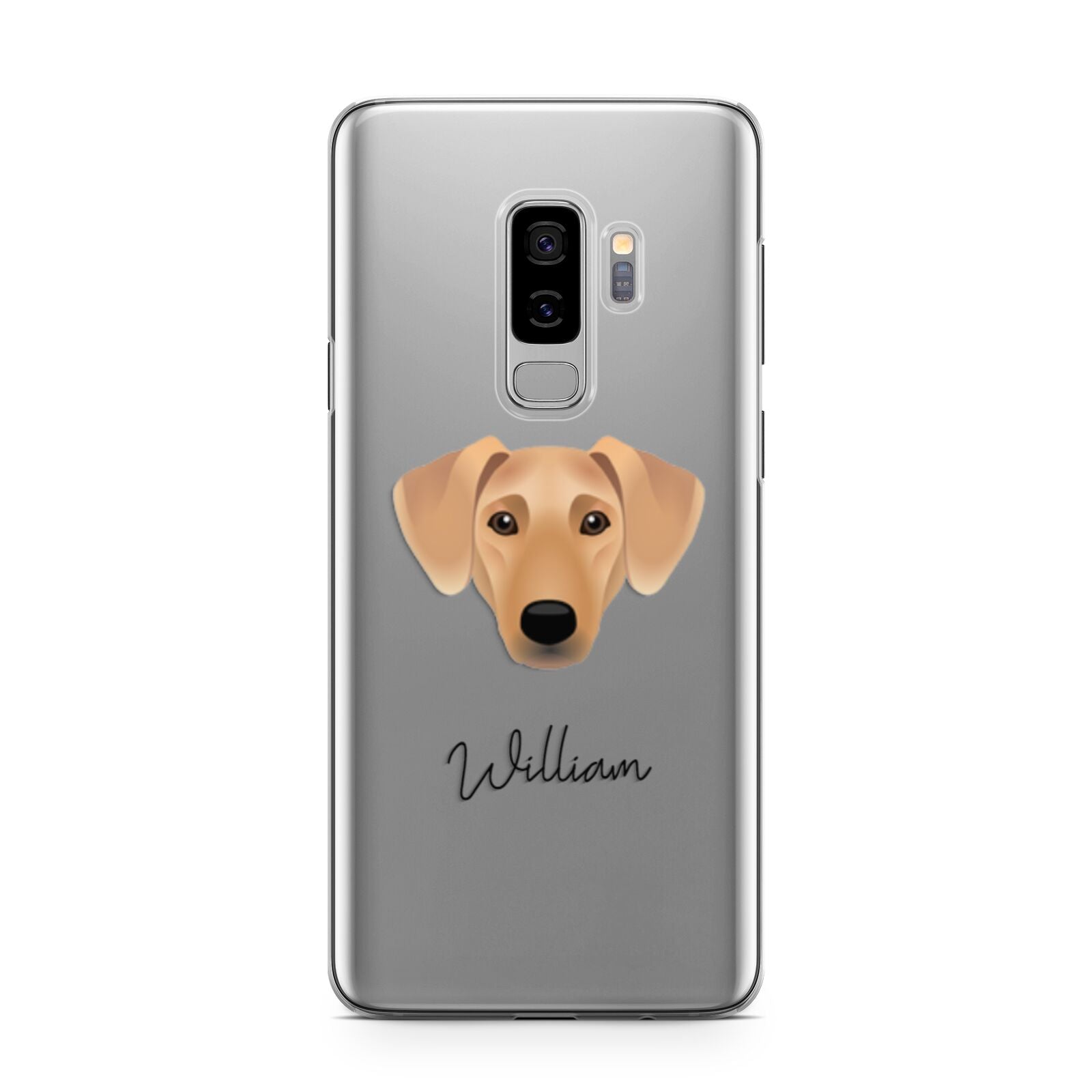 Azawakh Personalised Samsung Galaxy S9 Plus Case on Silver phone