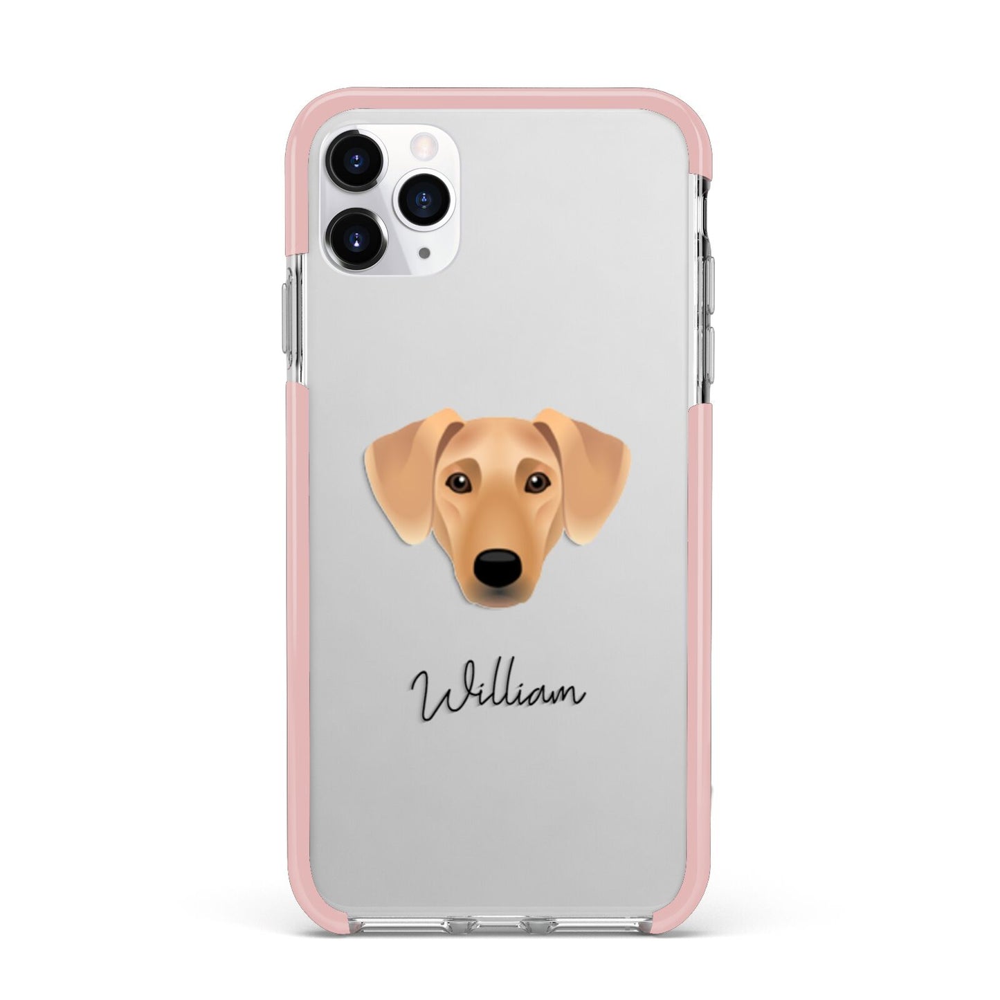 Azawakh Personalised iPhone 11 Pro Max Impact Pink Edge Case
