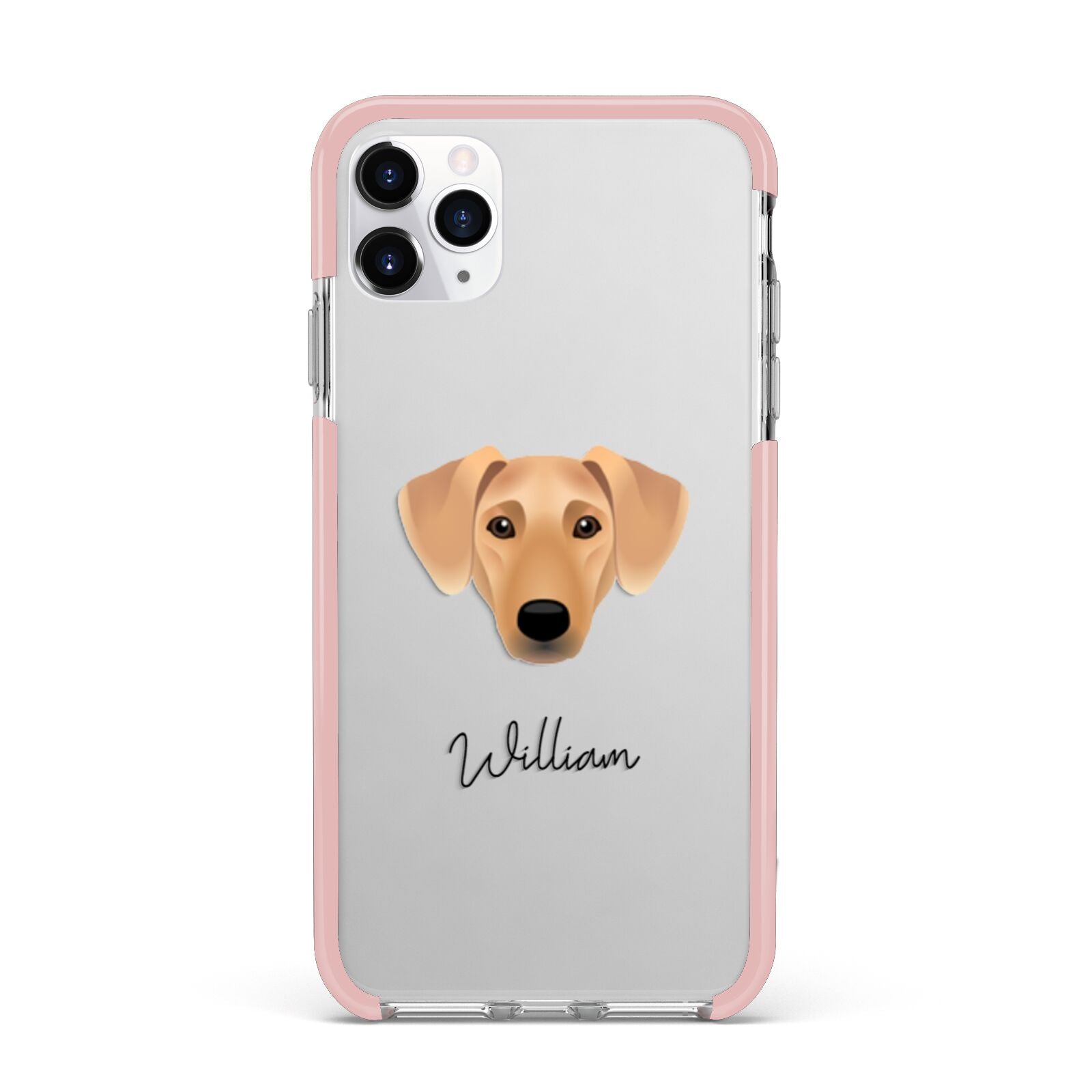 Azawakh Personalised iPhone 11 Pro Max Impact Pink Edge Case