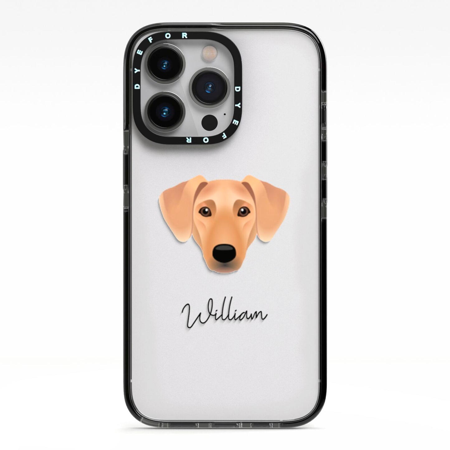 Azawakh Personalised iPhone 13 Pro Black Impact Case on Silver phone