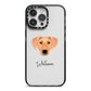 Azawakh Personalised iPhone 14 Pro Max Black Impact Case on Silver phone