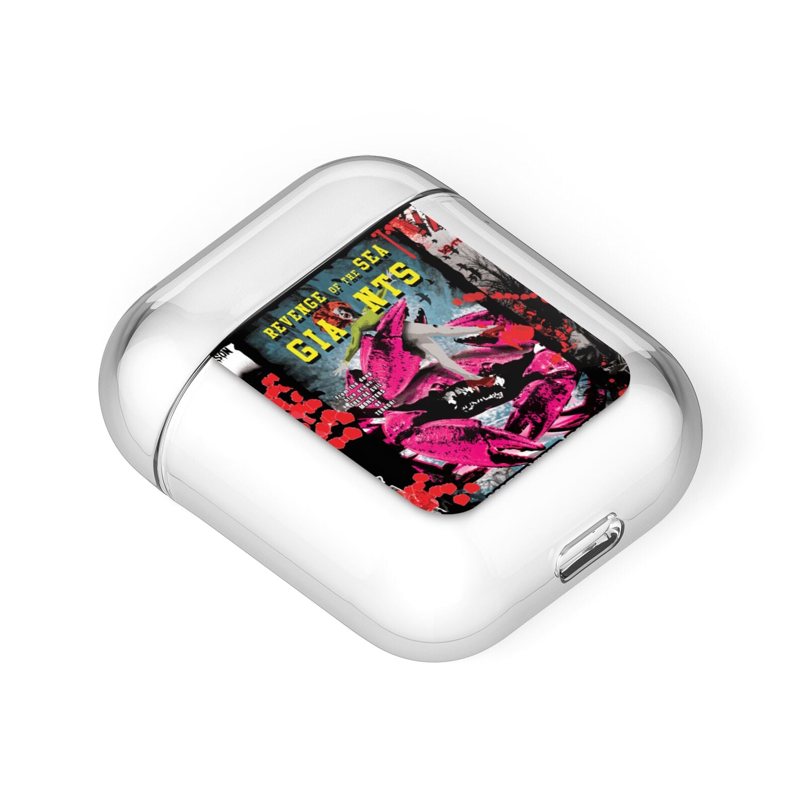 B Movie Posters AirPods Case Laid Flat