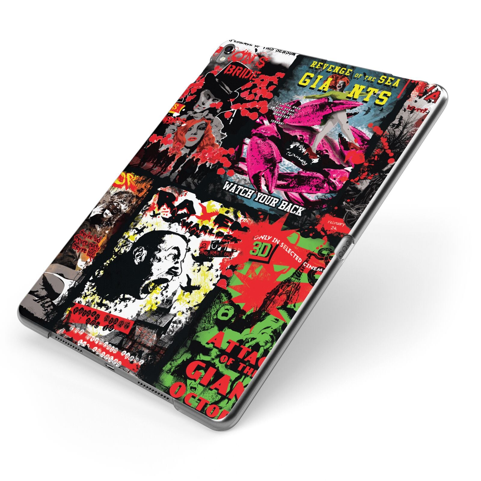 B Movie Posters Apple iPad Case on Grey iPad Side View