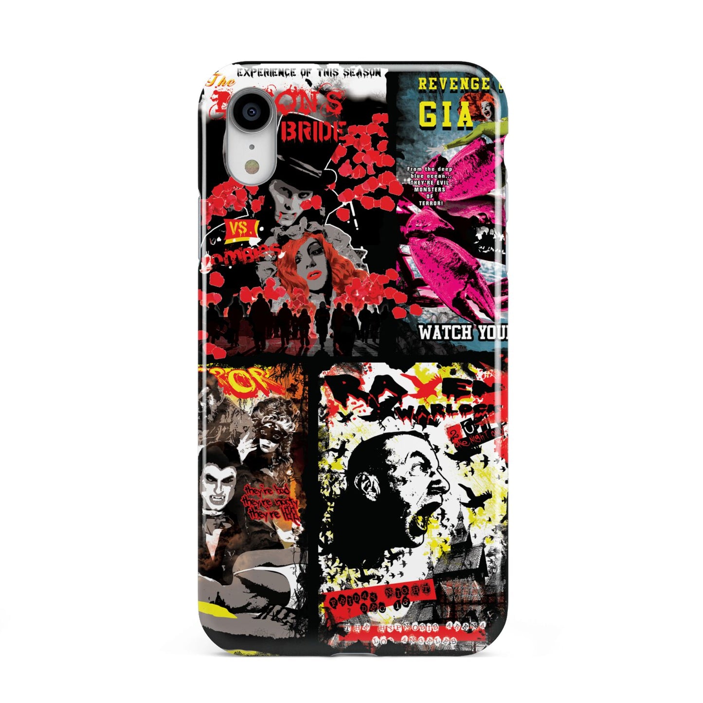 B Movie Posters Apple iPhone XR White 3D Tough Case
