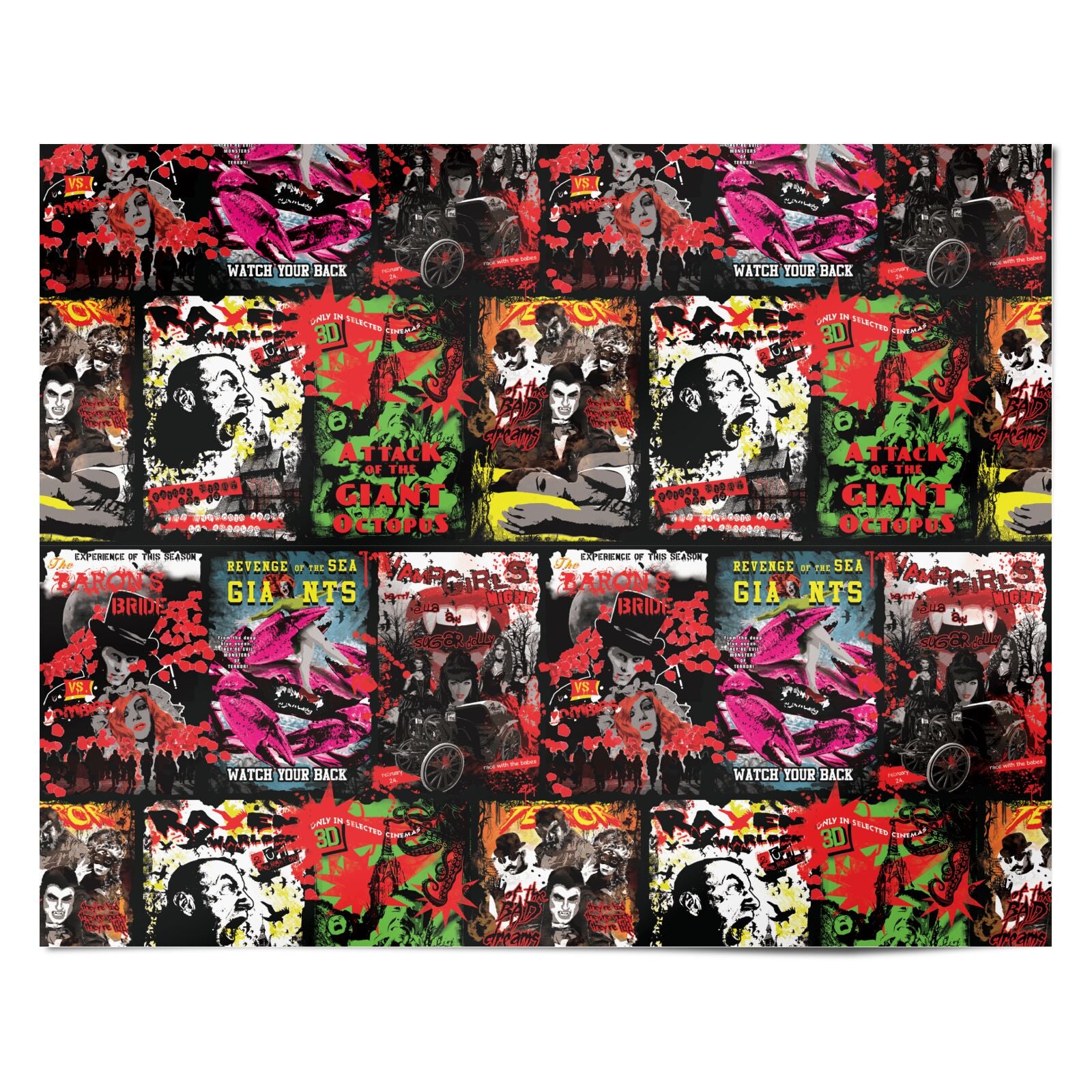 B Movie Posters Personalised Wrapping Paper Alternative
