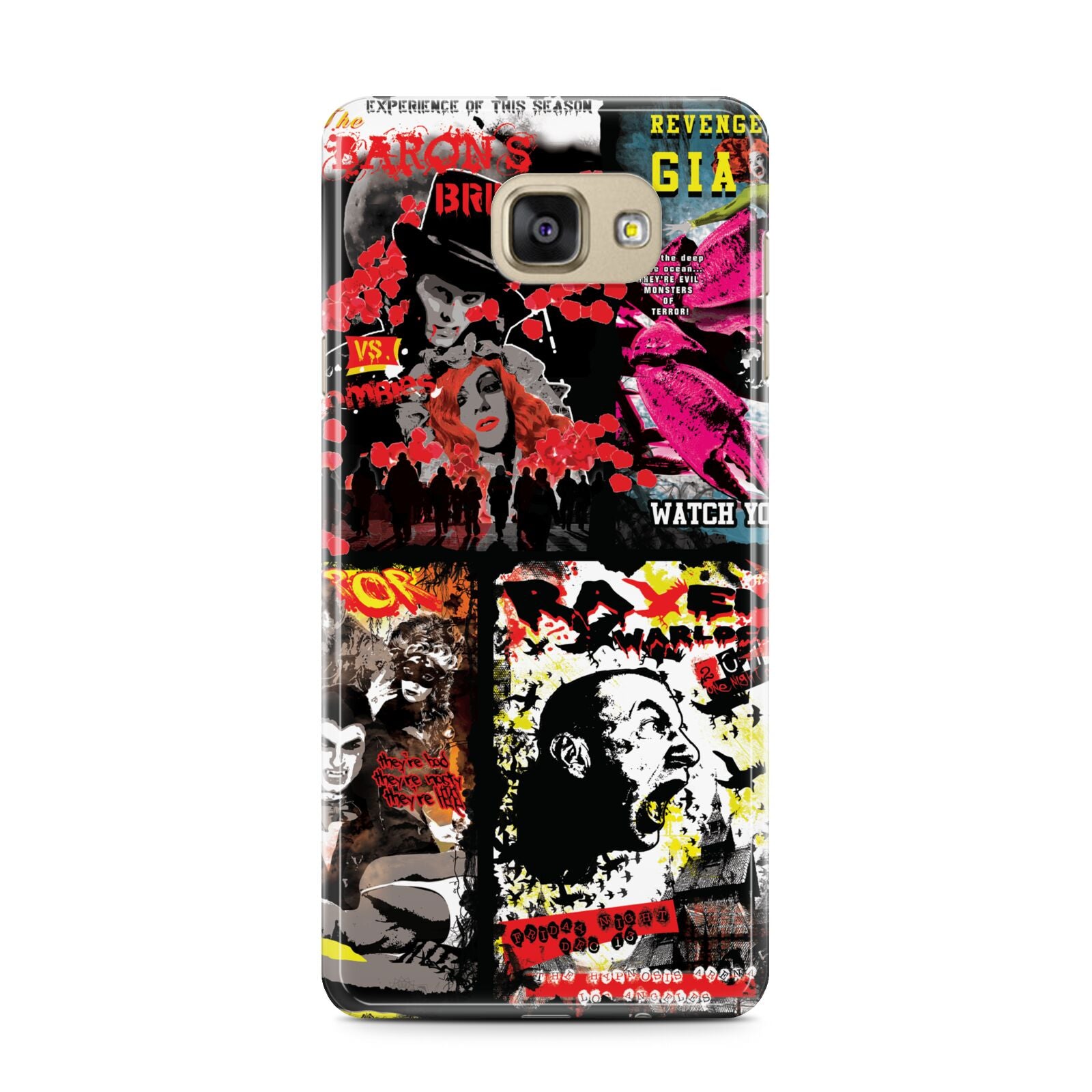 B Movie Posters Samsung Galaxy A7 2016 Case on gold phone