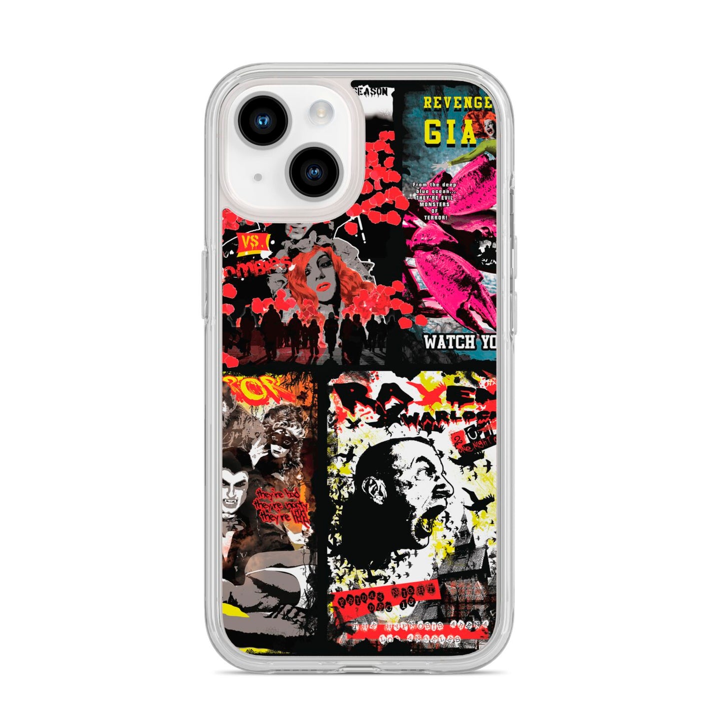 B Movie Posters iPhone 14 Clear Tough Case Starlight