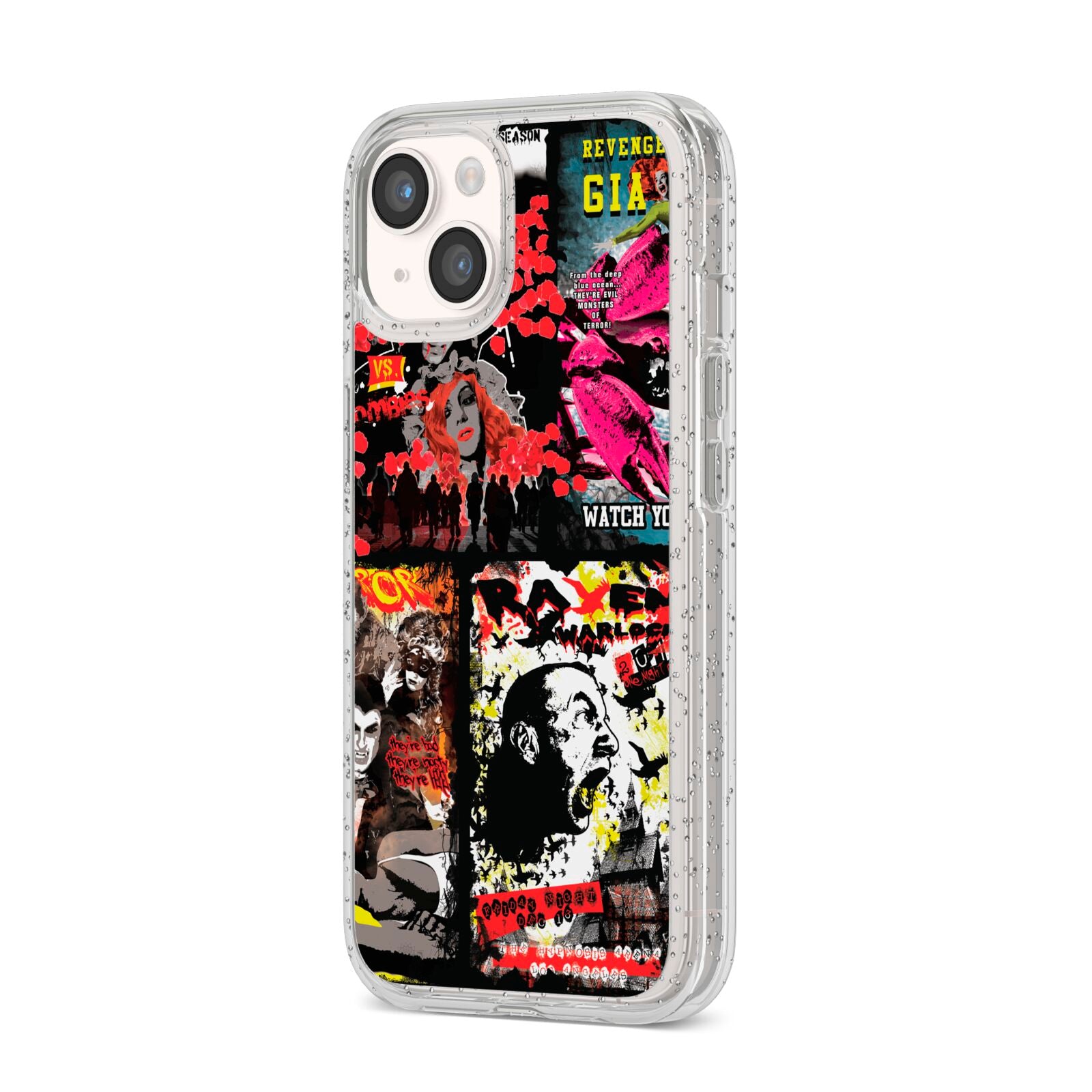 B Movie Posters iPhone 14 Glitter Tough Case Starlight Angled Image