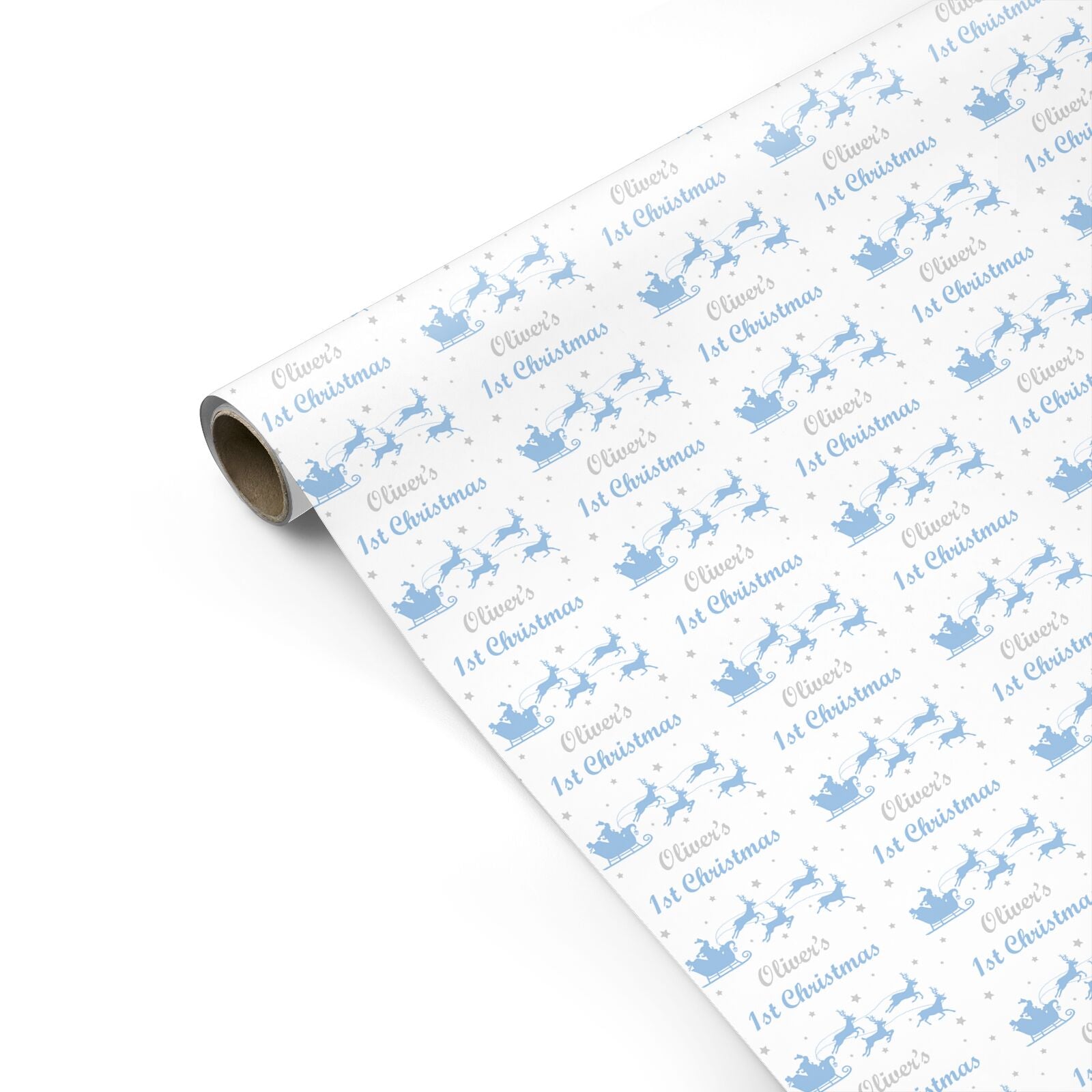 Baby Boy First Christmas Personalised Personalised Gift Wrap