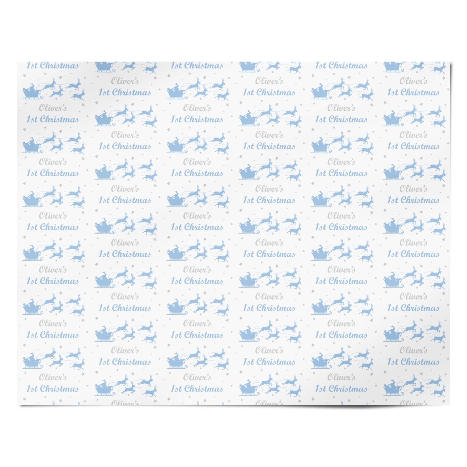 Baby Boy First Christmas Personalised Personalised Wrapping Paper Alternative