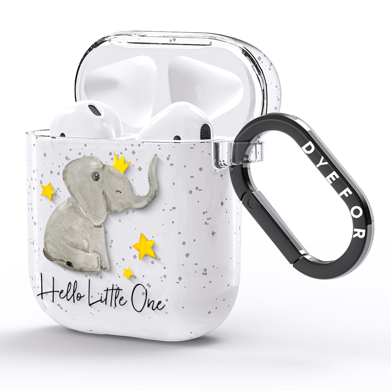 Baby Elephant AirPods Glitter Case Side Image