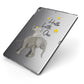 Baby Elephant Apple iPad Case on Grey iPad Side View