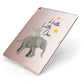 Baby Elephant Apple iPad Case on Rose Gold iPad Side View