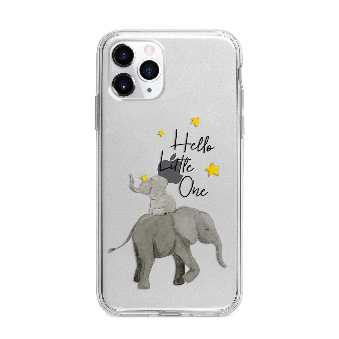 Baby Elephant Apple iPhone 11 Pro Max in Silver with Bumper Case