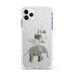 Baby Elephant Apple iPhone 11 Pro Max in Silver with White Impact Case