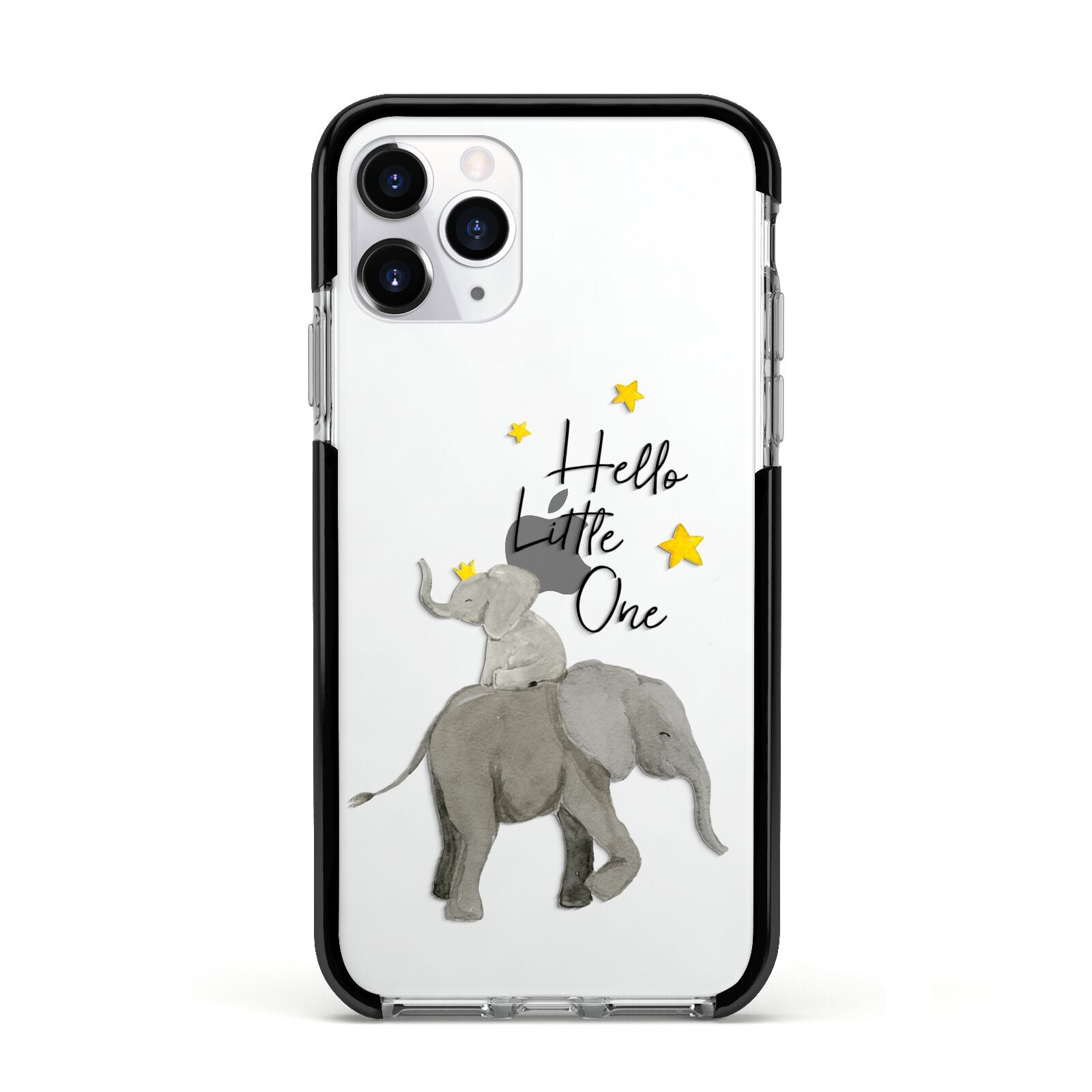 Baby Elephant Apple iPhone 11 Pro in Silver with Black Impact Case
