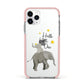 Baby Elephant Apple iPhone 11 Pro in Silver with Pink Impact Case