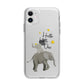 Baby Elephant Apple iPhone 11 in White with Bumper Case