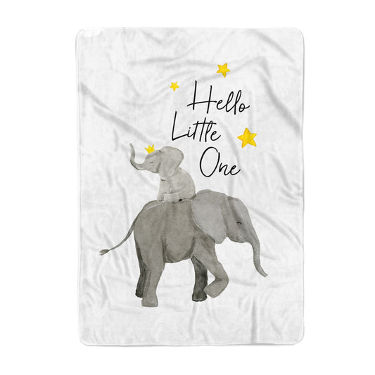 Baby Elephant Large Fleece Blanket