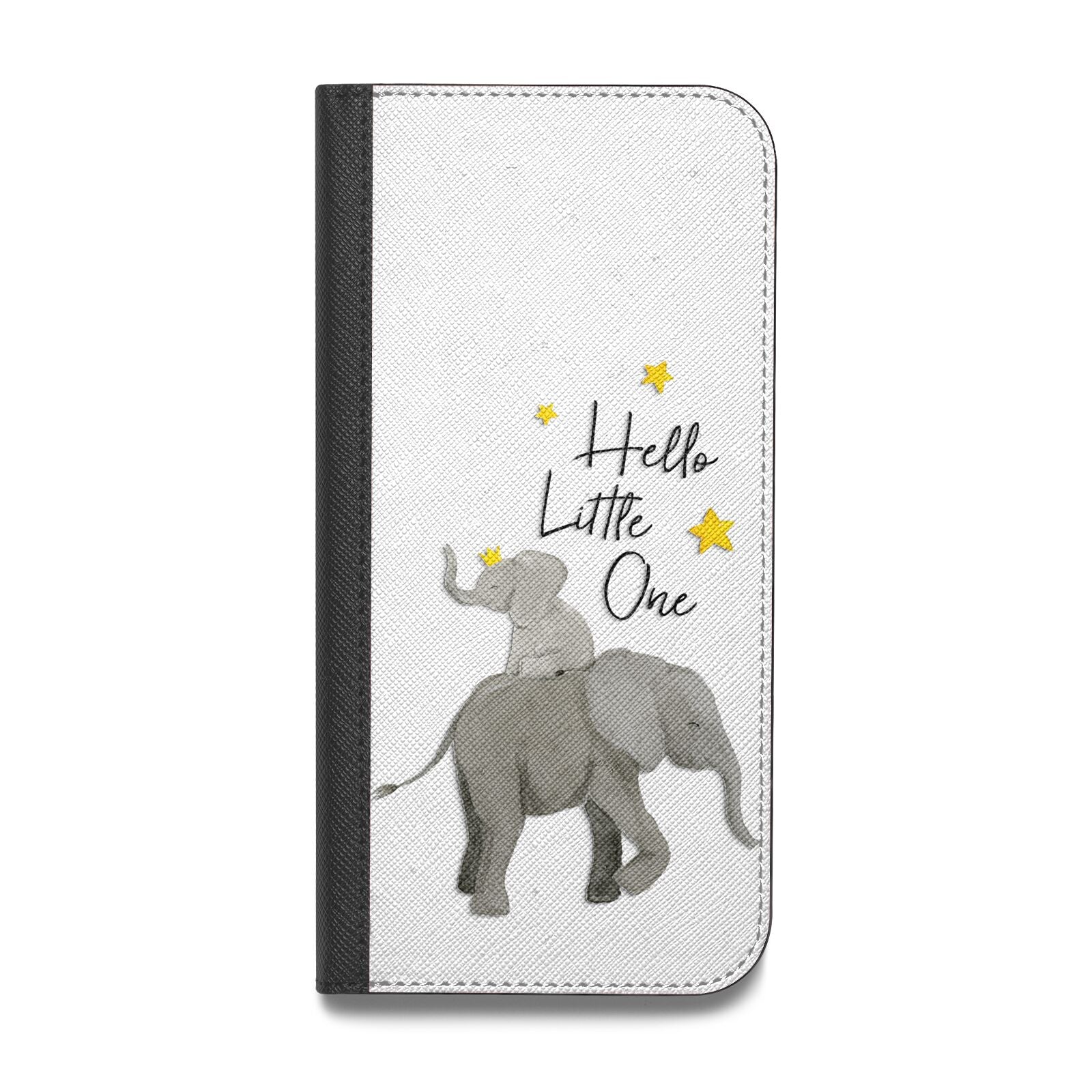 Baby Elephant Vegan Leather Flip iPhone Case