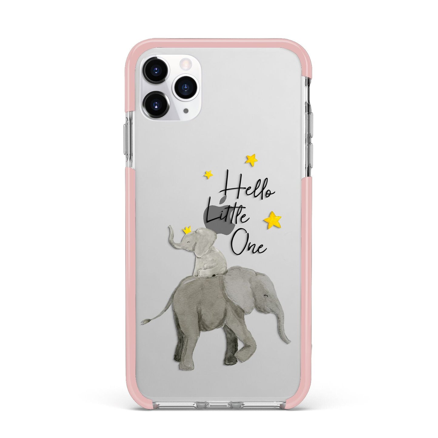 Baby Elephant iPhone 11 Pro Max Impact Pink Edge Case