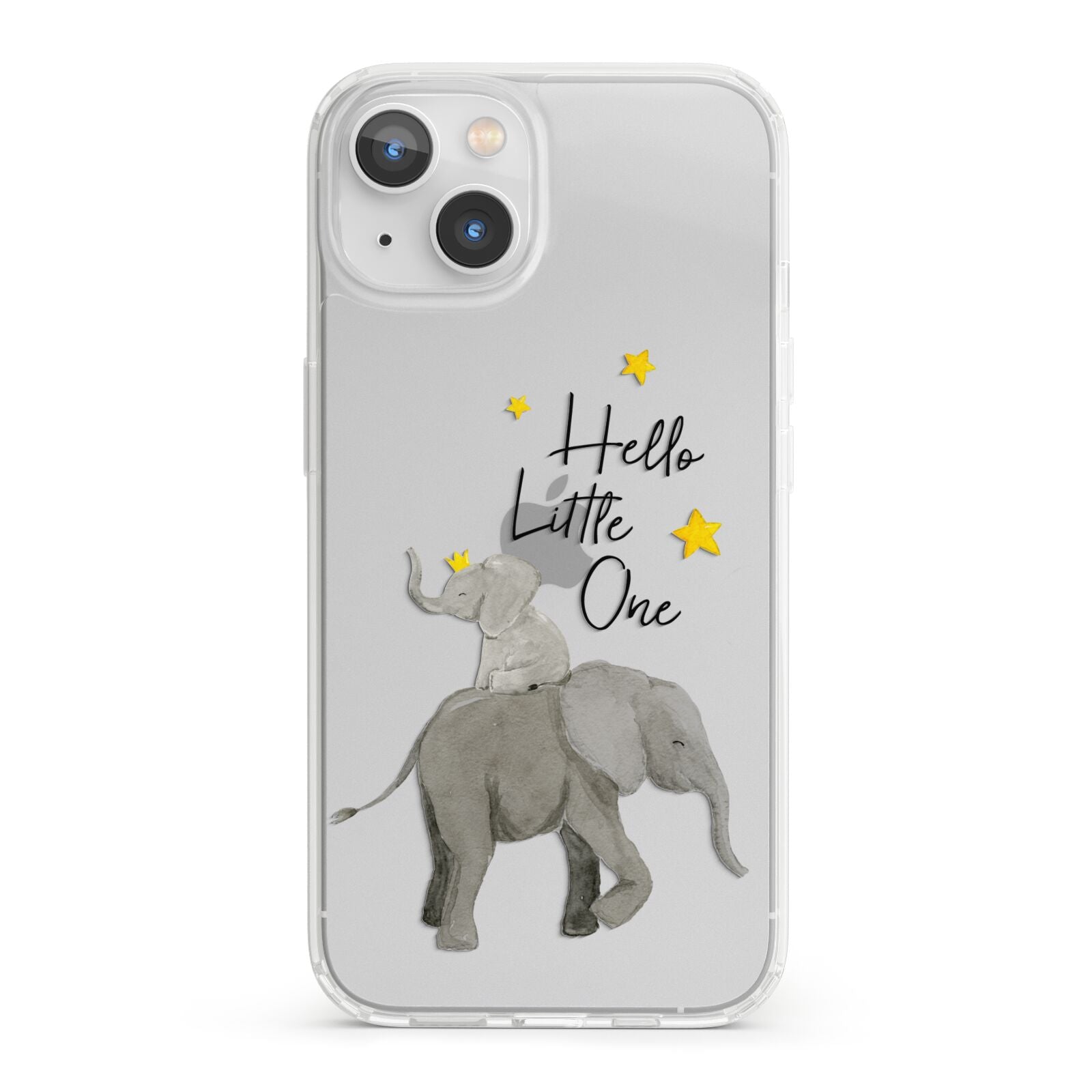Baby Elephant iPhone 13 Clear Bumper Case