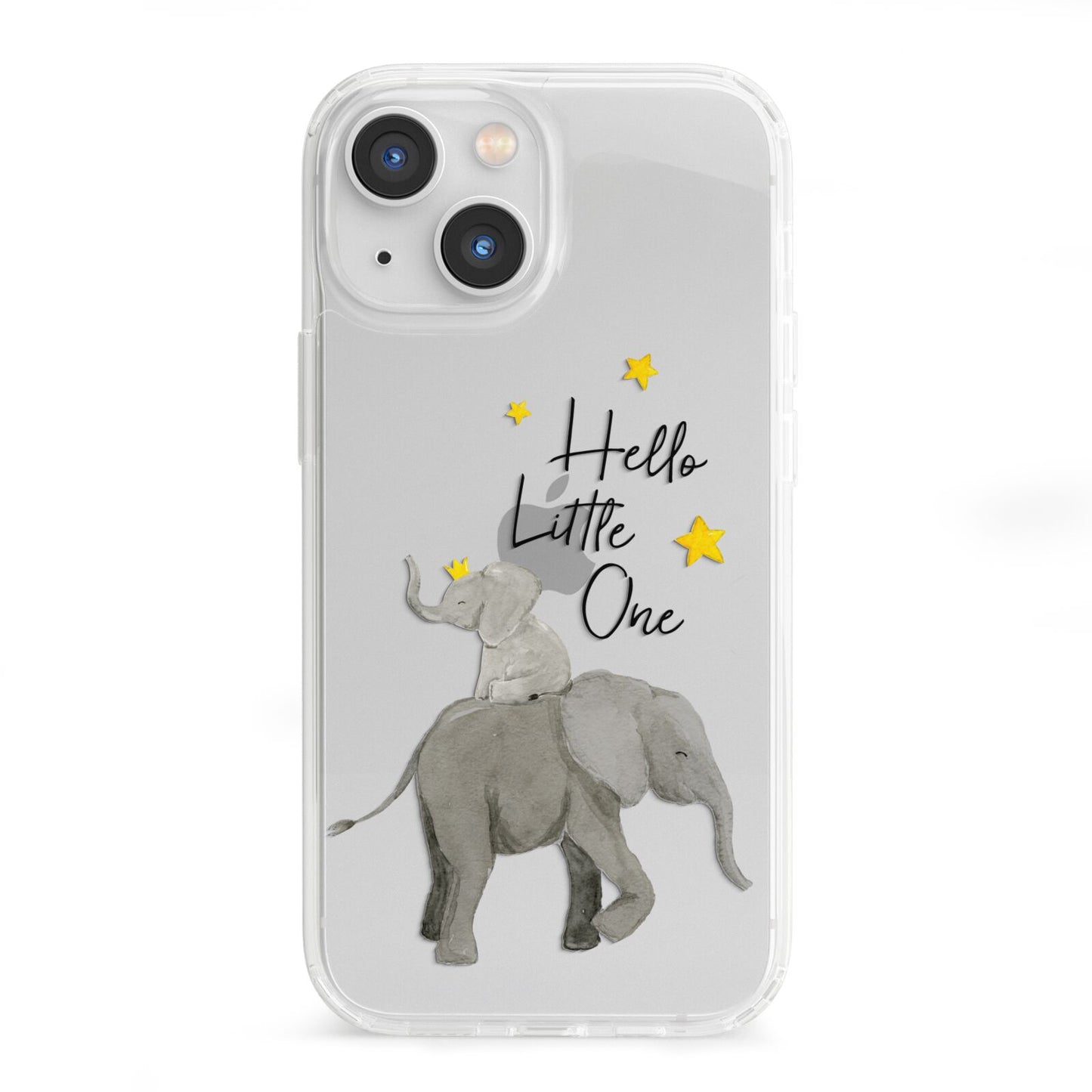 Baby Elephant iPhone 13 Mini Clear Bumper Case
